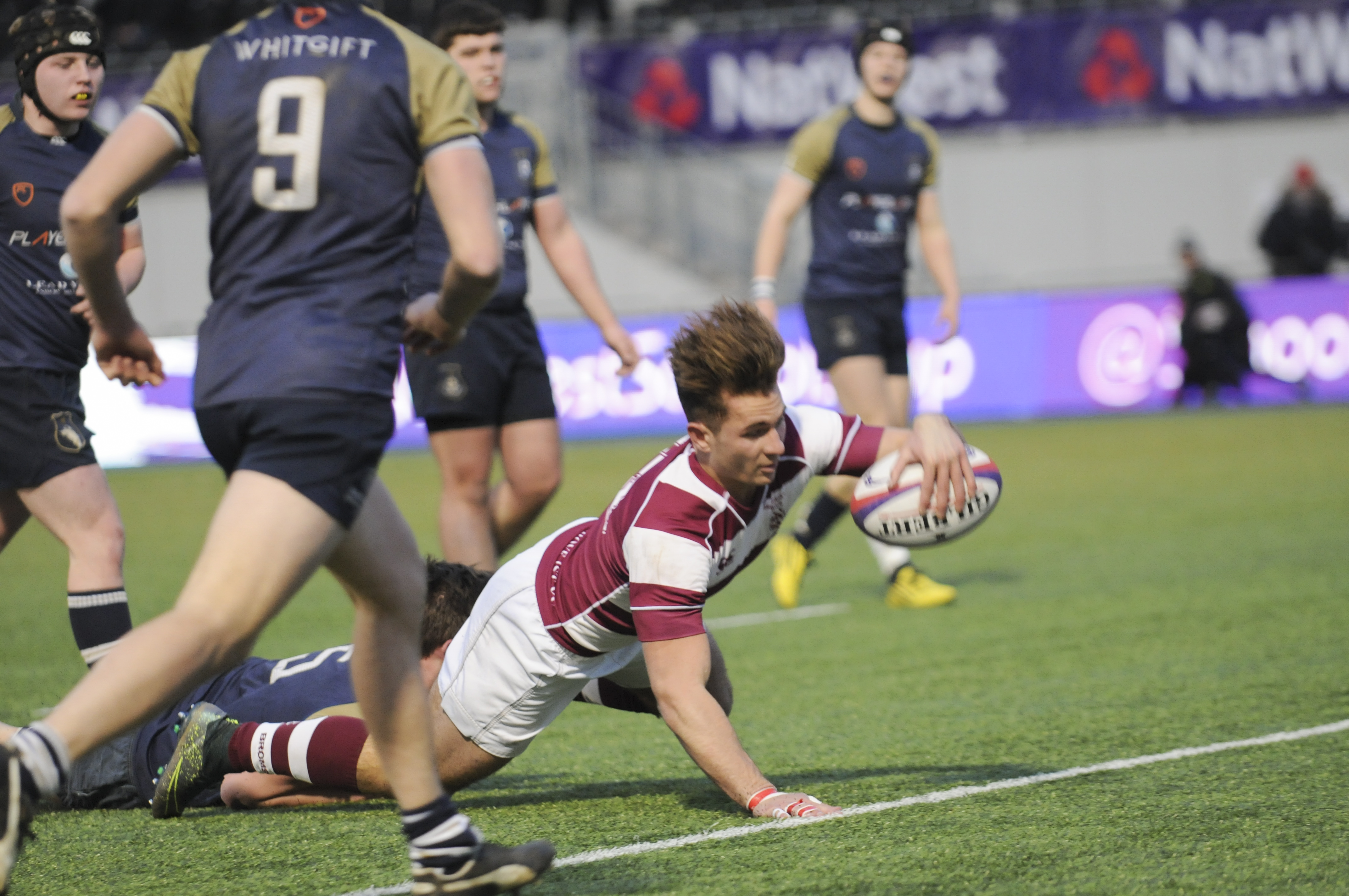 NatWest Schools Cup Semi Final (won 50-24): Bromsgrove v Whitgift, 27th February 2016